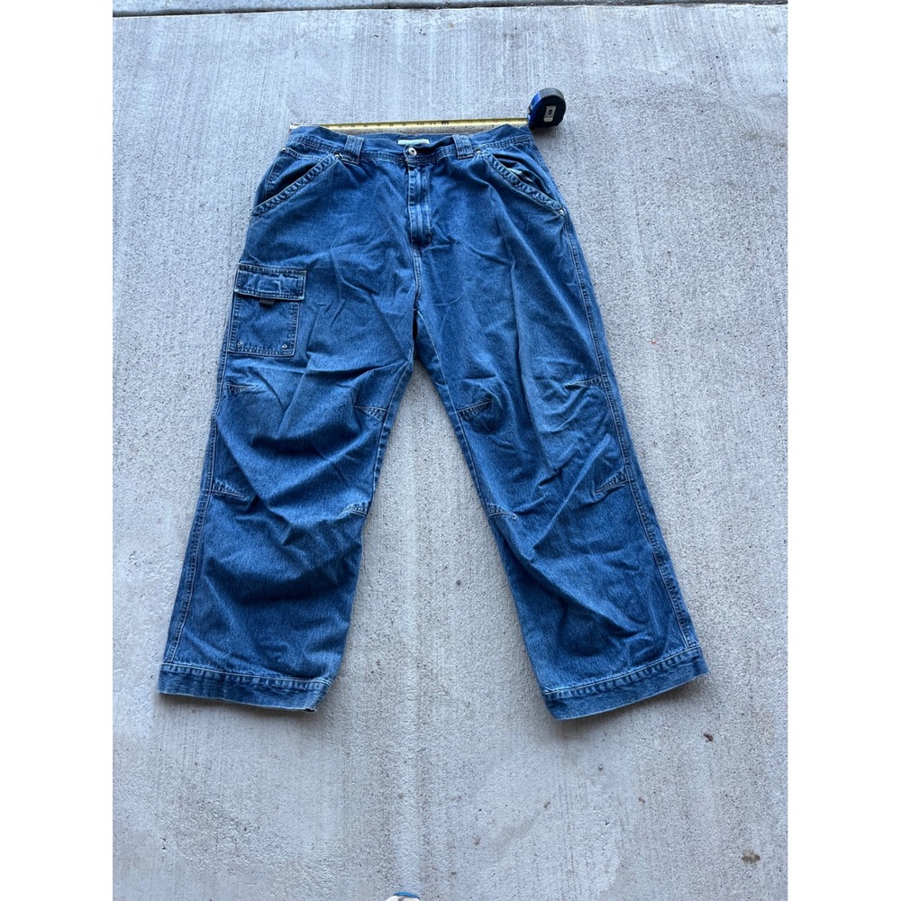 Canyon River Blues Vintage Cargo Denim Jeans Medium Wash Wide Leg W40xL30